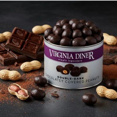 Virginia Diner, Double Dark Chocolatey Peanuts, 10 oz