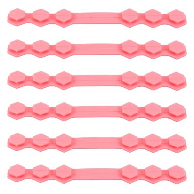 HEALEEP 10pcs Pink Silicone Mask Ear Hook Extenders Adjustable Anti Mask Strap Buckle for Face Ear Saver Comfortable Cord Extension for Daily Use