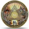 11 Year Family Strong Sobriety Coin Journey into Serenity NA Medallion Spiritual Token for Recovery & Clean Time Empowering NA AA Chips Gift for Men & Women view 1