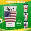 Sowinvent 16 oz CheerSleeve Host Cup, Celebrating World Soccer Tournament Host USA, 120 Sets Disposable Paper Party Cups with Lids Straws Sleeves, Flag Themed Fan Event Decorations, COME ON USA view 3