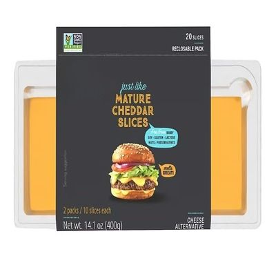 Cheddar Slices, deliver that craveable cheesy experience but without any dairy, lactose, gluten, soy, nuts, preservatives. So go wild - your sandwich options know no limits. 1 pk ( 20 slices ) , [ 14 .1 oz , 0.88 lb ]