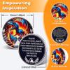 14 Year Dinosaur Hatch Sobriety Coin Breaking Through NA Medallion Fun & Powerful Token for Recovery & Clean Time Empowering NA AA Chips Gift for Men & Women view 3
