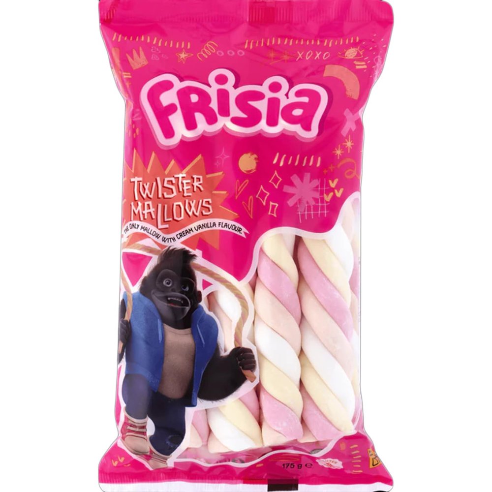 Frisia Twister Mallows I Vanilla flavored twisted Marshmallows I 175g 6.17 ounce