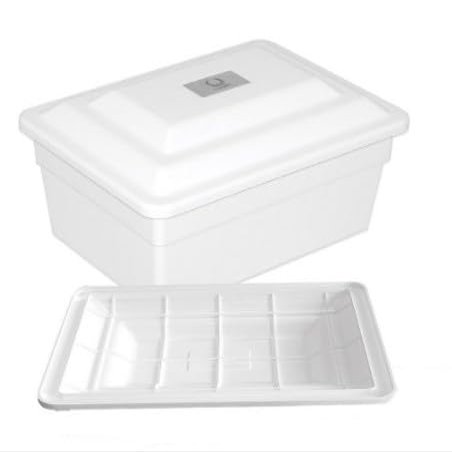 At Peace Memorials Olympia White Horizontal Funeral Cremation Urn Vault