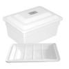 At Peace Memorials Olympia White Horizontal Funeral Cremation Urn Vault view 1
