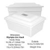 At Peace Memorials Olympia White Horizontal Funeral Cremation Urn Vault view 2