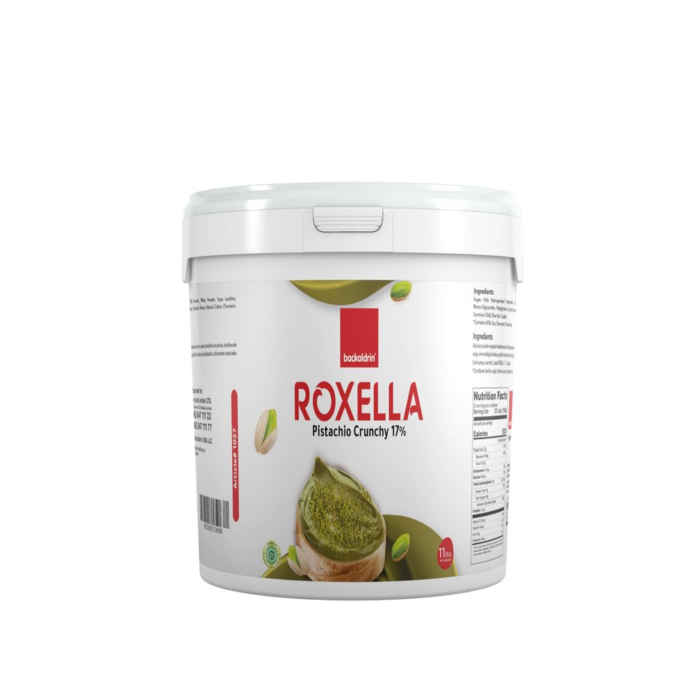 Premium Crunchy Pistachio Spread 17% 11 lb Creamy Pistachio Butter with Crunchy Bits Rich Nutty Flavor for Baking, Desserts & Food Service