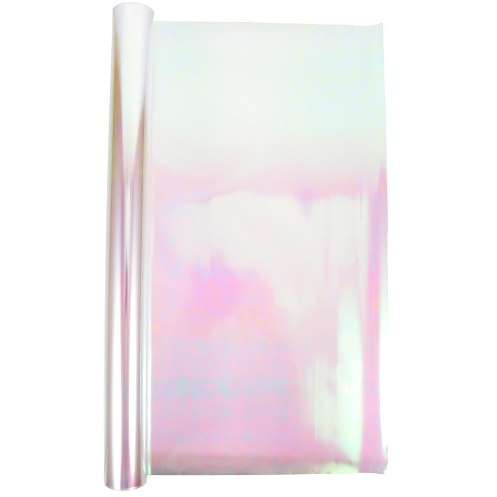 Hemobllo Rainbow Iridescent Cellophane Wrap 5.8 Mil Thick 56cm X 10 Yards Roll for DIY Bouquet Flower Wrapping and Packaging Supplies