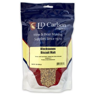 1LB BISCUIT MALT Black Swaen Belgian Malted Barley Grain for Home Brewing - Uncrushed
