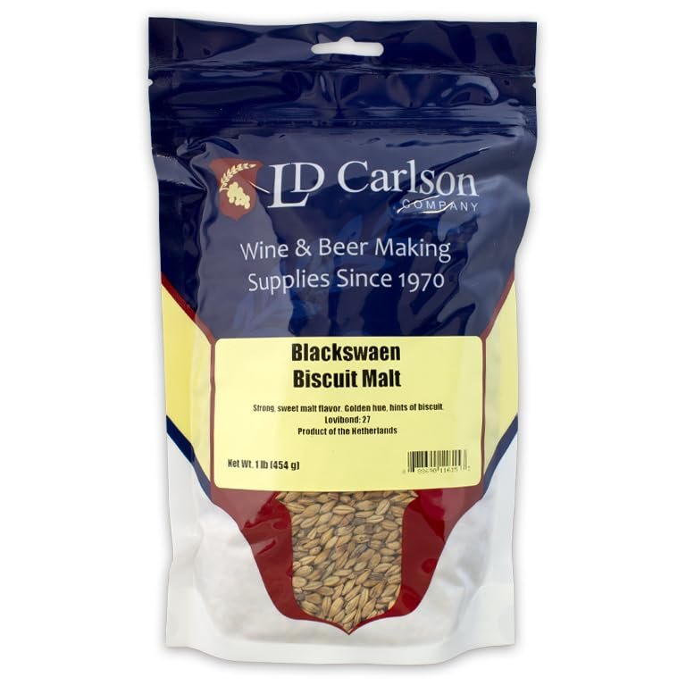 1LB BISCUIT MALT Black Swaen Belgian Malted Barley Grain for Home Brewing - Uncrushed