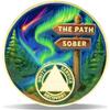 12 Year True North Sobriety Coin Journey into Serenity NA Medallion Spiritual Token for Recovery & Clean Time Empowering NA AA Chips Gift for Men & Women view 1