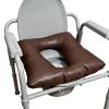 Bedside Commode Cushion, Washable Toilet Seat Cushion for Seniors, Padded PU Cover with Fixing Straps for Commode Chair 16.5" X 16.5", Portable Soft Toilet Seat Cushion for Elderly Adults (Brown) view 1