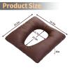 Bedside Commode Cushion, Washable Toilet Seat Cushion for Seniors, Padded PU Cover with Fixing Straps for Commode Chair 16.5" X 16.5", Portable Soft Toilet Seat Cushion for Elderly Adults (Brown) view 4