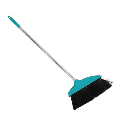 Toyvian Angle Broom with Soft Bristles, Stainless Steel Handle, Green Floor Sweeping Broom for Home, Garage, Lobby, and Kitchen Cleaning
