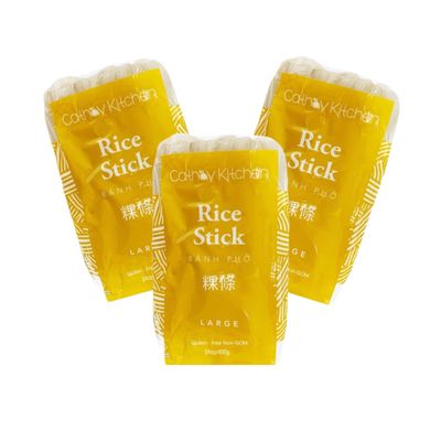 Cathy Kitchen 5mm Large Rice Stick Noodles, Gluten-Free, Non-GMO, For Pad Thai & Banh Pho, Diy Cooking Instructions - Authentic Asian Cooking - 42oz - Pack of 3