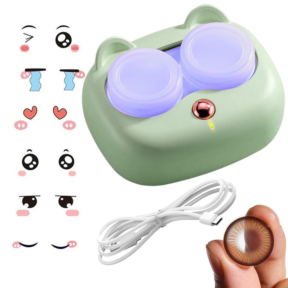 Contact Lens Washer Machine - USB Glasses Washer Tool with 3 Modes,Soft Contact Lens Cleaning Machine,for Commuting Home Daily Travel Office Cosplay Outdoor Indoor