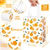 Supervitae 24 Pack Cutie Gift Bags Medium Goodie Orange Citrus Party Favor Bags Reusable Non Woven Totes for Fruit Birthday Wedding Baby Shower Party Family Holiday Travel(9.8" x 7.9" x 3.9") view 2