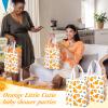 Supervitae 24 Pack Cutie Gift Bags Medium Goodie Orange Citrus Party Favor Bags Reusable Non Woven Totes for Fruit Birthday Wedding Baby Shower Party Family Holiday Travel(9.8" x 7.9" x 3.9") view 3