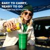 12pcs Aluminum Drinking Cups Set 16oz, 5 Colors Reusable Metal Cup Bulk Reusable Aluminum Party Cups, Disposable Cold Drink Cup for Summer Hawaii Mexican Festival Barbecue Camping Pool Party Supplies view 2