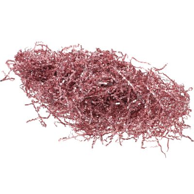 Abaodam Colored Crinkle Cut Shredded Paper 100g Pack, Double-sided Rose Gold Raffia Grass Filler for Boxes, Basket Supplies, Packaging and Holiday Decoration