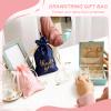 PATIKIL Thank You Satin Gift Bags, (4 x 6 Inch, Blue) (50Pcs), Satin Drawstring Favor Bags Gift Pouches with Drawstrings, Suit for - Wedding/Festival/Birthday/Celebration view 4