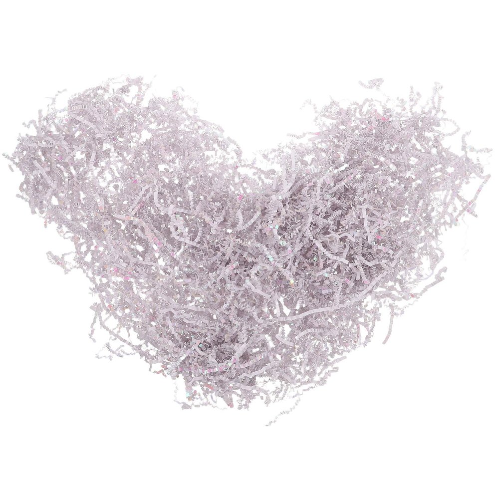 CALLARON Crinkle Paper Raffia Grass Filler 100g Bag White Packaging Shred for Boxes Bridesmaid Party Birthday Engagement Basket Decoration