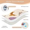 CuwrYet Waterproof Bed Pad Reusable Changing Pad Toddler Mattress Protector Large Pee Pad Baby Diaper Pad Soft Washable Liner Beige Easter Eggs Branches view 3