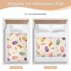 CuwrYet Waterproof Bed Pad Reusable Changing Pad Toddler Mattress Protector Large Pee Pad Baby Diaper Pad Soft Washable Liner Beige Easter Eggs Branches view 4