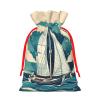 YYEPJKHMA Drawstring Pouch Ocean Sailboat Print Gift Wrapping Bags For Xmas Birthday 4.7 X 6.9 Inches Small view 1