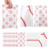 SilTriangle 60 Pcs Baseball & Softball Snack Bags with Handle 10 x 6.5 Inch Small Gifts Bags Sport Party Favors Bag for Birthday Party Decoration Supplies(Baseball Style) view 1