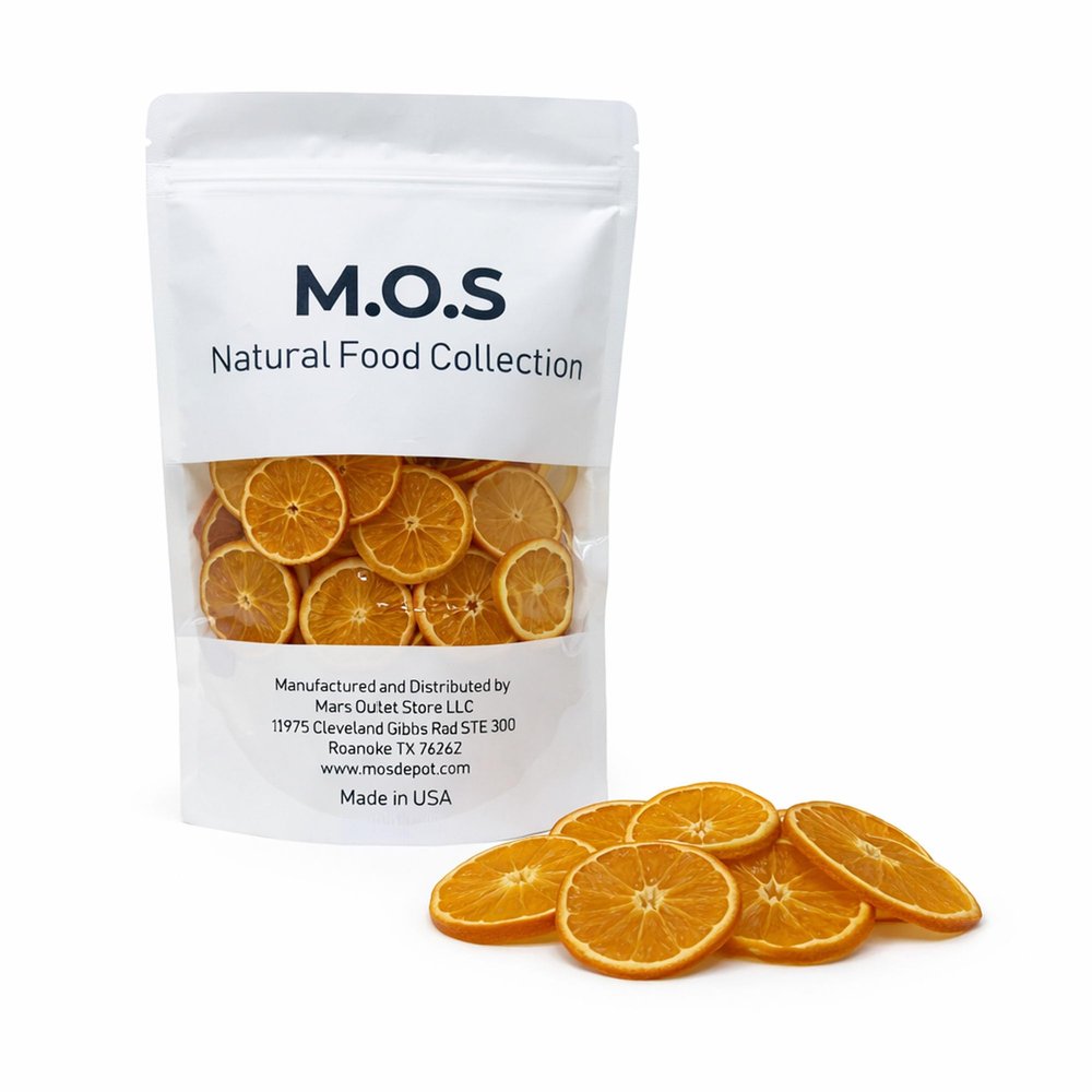 Dried Orange Slices 5 oz Made in USA Naturally Dehydrated Orange Wheels No Added Sugar Single Ingredient Real Orange Peel for Tea Cocktails Baking Snacks