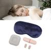 Noise Canceling Earplugs with Eye Patch, Silicone Sleeping Earplugs for Sound Reduction and Light Blocking, Reusable Soft Comfort Fit for Side Sleepers view 2