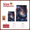 YYEPJKHMA Drawstring Pouch Galaxy Print Gift Wrapping Bags For Xmas Birthday 4.7 X 6.9 Inches Small view 4