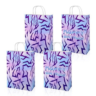 OULUN Purple Demon Party Gift Bags Kids' Birthday Party Favor Bag Purple Demon Theme Paper Tote Bag