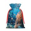 YYEPJKHMA Drawstring Pouch Coral Reef Print Gift Wrapping Bags For Xmas Birthday 4.7 X 6.9 Inches Small view 2