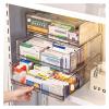 1pc Gray Drawer Acrylic Medicine Storage Box, Large Capacity Stackable Sorting, Pull-Out view 2