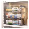1pc Gray Drawer Acrylic Medicine Storage Box, Large Capacity Stackable Sorting, Pull-Out view 3
