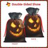 YYEPJKHMA Drawstring Pouch Halloween Pumpkin Print Gift Wrapping Bags For Xmas Birthday 4.7 X 6.9 Inches Small view 3
