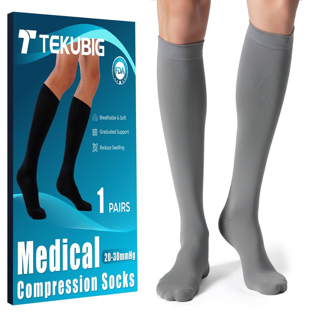 Medical Women Men Compression Socks Knee High 20-30 mmhg Graduated Nurses Pregnancy Maternity Circulation Running Varices Calcetas Calcetines Medias de Compresin Para Mujer Hombre Viajes Accesorios
