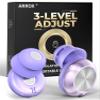 ARROX Ear Plugs Professional Hearing Protection for Concerts & Festivals, Live Events, Musicians, Sports, DJs 45 dB Noise Reduction Earplugs,4 Ear Tip Sizes view 1