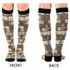 siphylline Bricks Retro Style Unisex knee high compression stockings for runners relief compression stockings mujer view 2