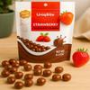 UNIQBITE Milk Chocolate Covered Strawberry Cubes, 4.4 oz (125g), Strawberry Dragee Candy, Resealable Bag view 1