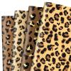 JarThenaAMCS 12 Sheets Leopard Print Wrapping Paper -Not Roll- Brown Cheetah Print Gift Wrap Paper Folded Flat for Safari Animal Birthday Baby Shower Party DIY Crafts, 19.7 x 27.6 Inch view 1