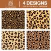 JarThenaAMCS 12 Sheets Leopard Print Wrapping Paper -Not Roll- Brown Cheetah Print Gift Wrap Paper Folded Flat for Safari Animal Birthday Baby Shower Party DIY Crafts, 19.7 x 27.6 Inch view 3