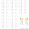 Sewdudely 50 Pack Twist Tie Bows 2.75 Inch, Elegant White Ribbon Bows for Gift Wrapping, DIY Crafts, Party Decorations, Baby Shower, Birthday, Wedding Decor view 1
