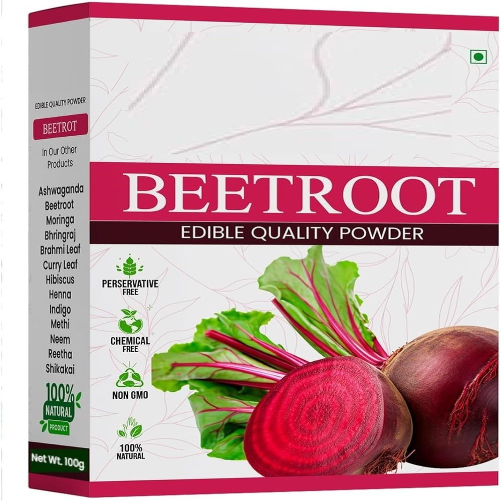 PS Nature Beetroot Powder 100gm for Face | Hair | Lips | Drinking | Glowing & Shiny Skin Face Pack