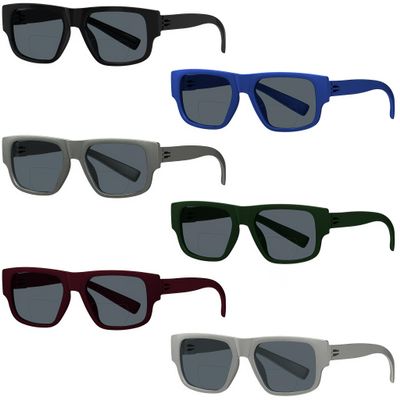 Eyekepper Bifocal Sunglasses for Women Men 1.75, Square 6 Pack