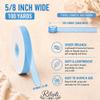 Rilisili Light Blue Shimmer Sheer Organza Ribbon 5/8 Inch 100 Yards Chiffon Fabric Ribbons for Gift Wrapping DIY Crafts Weddings Invitations Flower Bouquet Bow Making Home Decor Sewing view 2