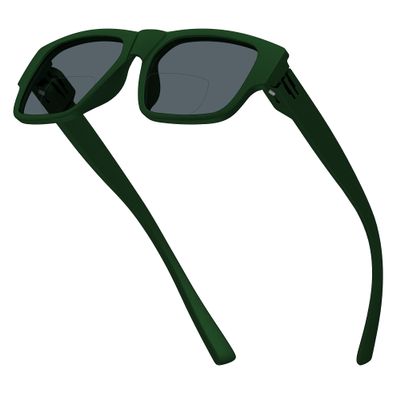 Eyekepper Bifocal Sunglasses for Women Men 3.25, Green Square Frame