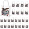Tioncy 24 Pcs 250 Anniversary USA Party Supplies America Clear Gift Bags with Handle Plastic Goodie Treat Candy Tote Bags 4th of July Themed Wrapping Supplies for Travel Shopping, 8 x 8 x 3.15'' view 1